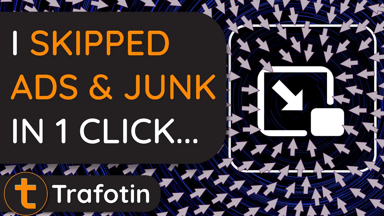 Hundreds of cursors converge on the Firefox Picture-In-Picture button with the title: I skipped ads and junk in 1 click...